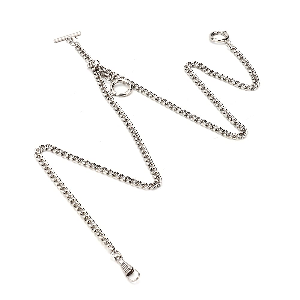 Catena Per Orologio Da Tasca Retrò - Design Elegante In Bronzo Con Pendente Decorativo - Foto 6