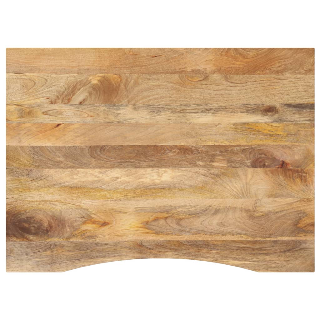 Tablero de escritorio con curva 100x80x2,5 cm madera maciza de mango en bruto