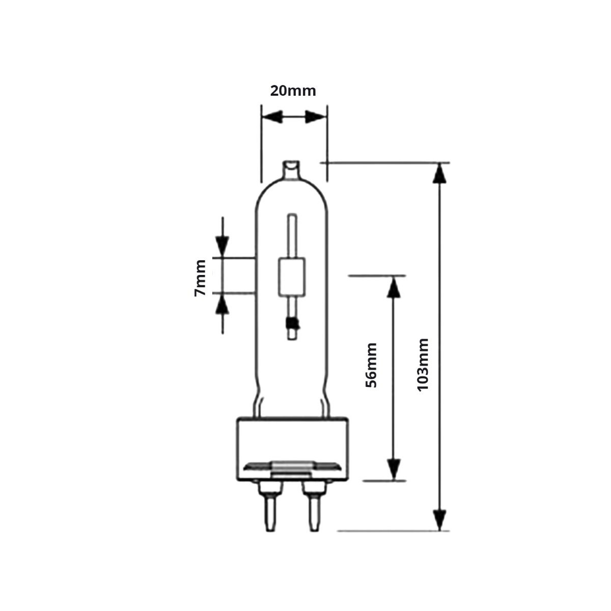 Lampe à décharge 88V 70W G12 (928082305125) - 5
