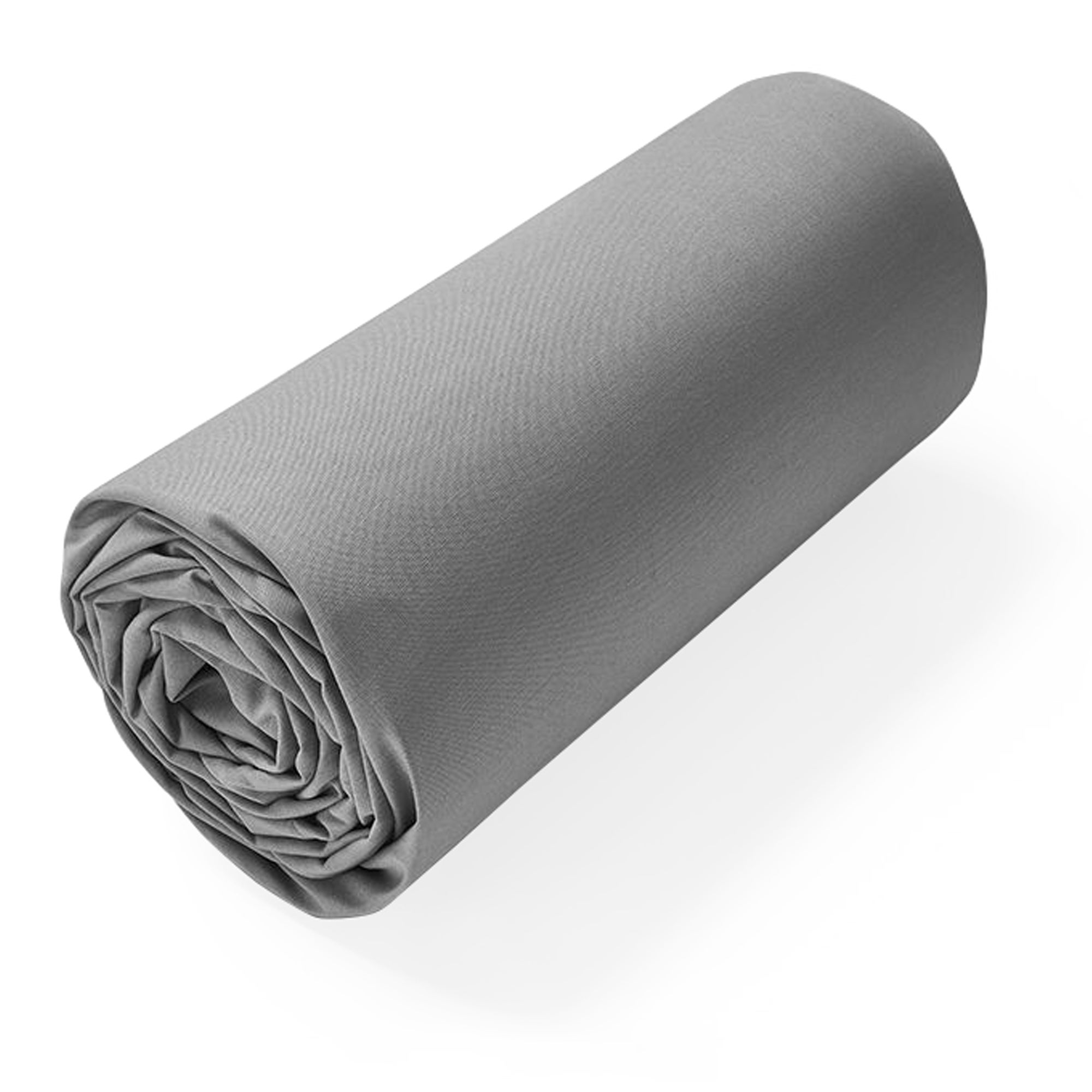 Drap housse uni 170x190 cm bonnet 30 cm coton ALTO Alu - 3