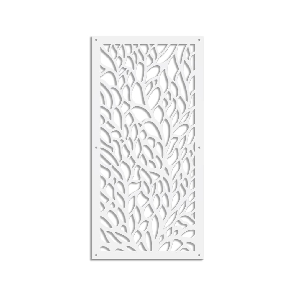 CUBIC - Panel perforowany z PVC - Osłona przeciwsłoneczna 47x94 cm, biała