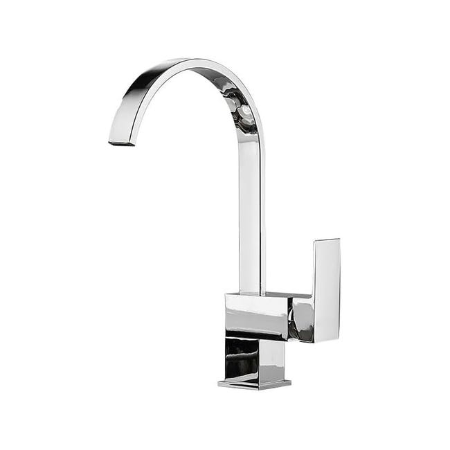 Kwadratowy kran kuchenny z wysoką wylewką - Bateria zlewozmywakowa (stop ocynkowany)