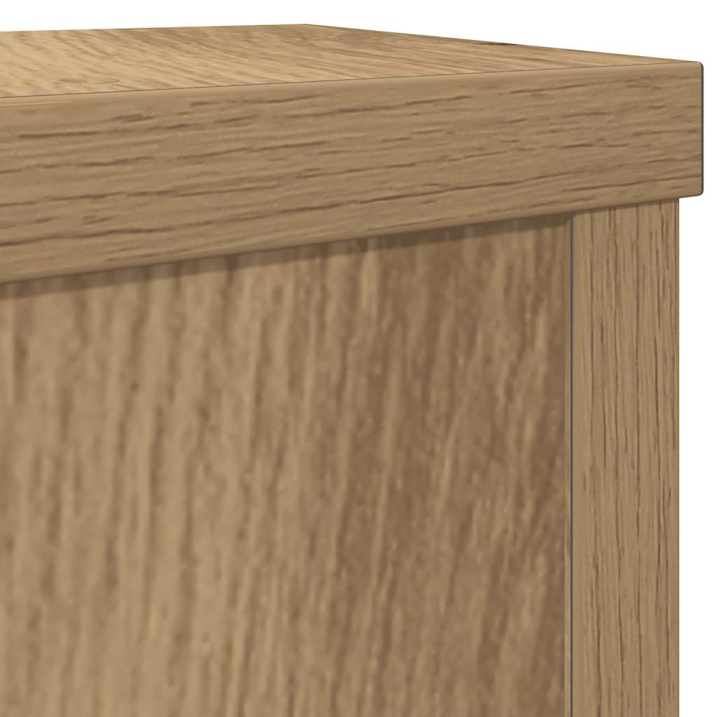 Lot de 2 supports pour plantes chêne artisanal en panneau de bois - 7