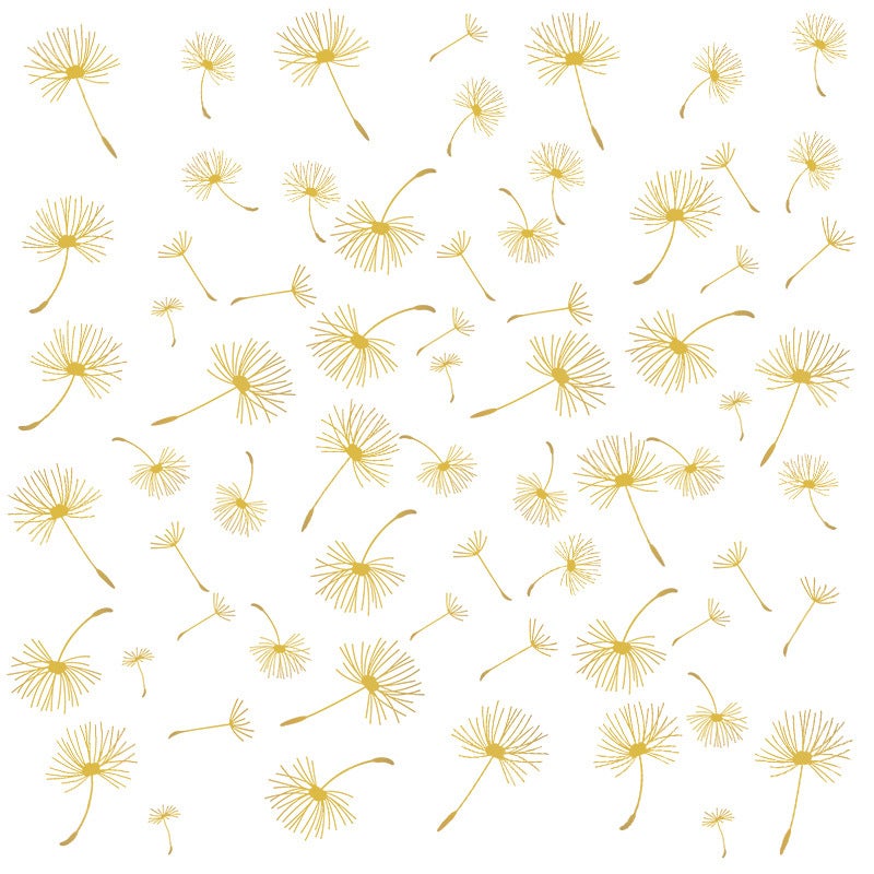 Stickers Muraux Fleur de Pissenlit Autocollant Mural Plantes Doré Deco Fenêtre Stickers Salon Salle de Bain Chambre Enfants Bébé Décoration - 4