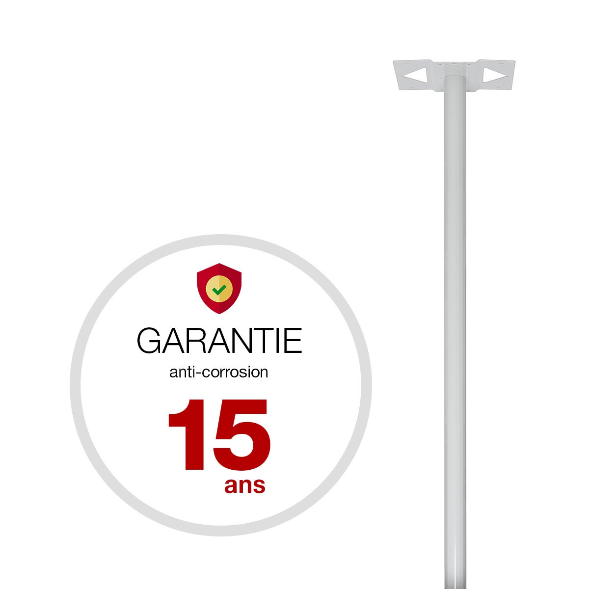 Pied elliptique Blanc crème RAL 9010M - 4