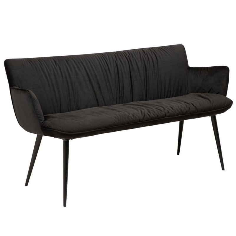 Join Dan-Form Ławka z podłokietnikami welur czarny.