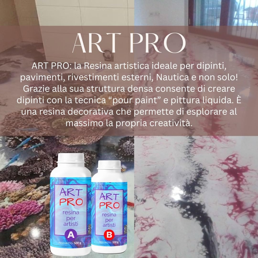 Resin Pro ® RESINA EPOSSIDICA ART PRO Ideale per Vassoi, Quadri ...