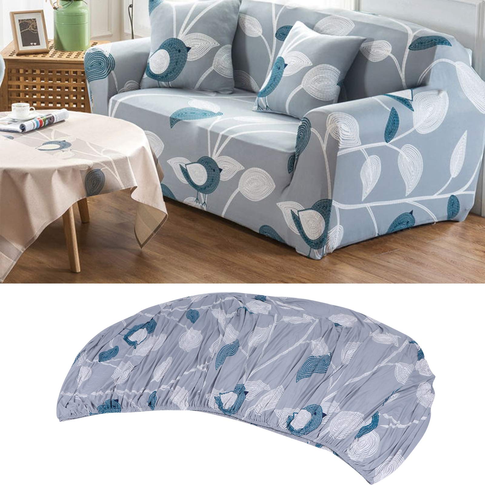 Housse de canapé élastique moderne grise pour salon (1 place 170x170cm) - 7