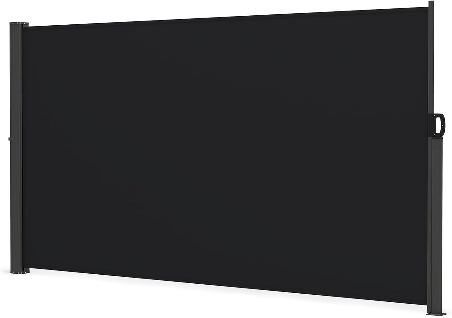 Toldo retráctil, persiana vertical para exteriores, sin taladrar, con marco de aluminio, tejido impermeable, pantalla plegable para jardín,(3 x 1,6 m)