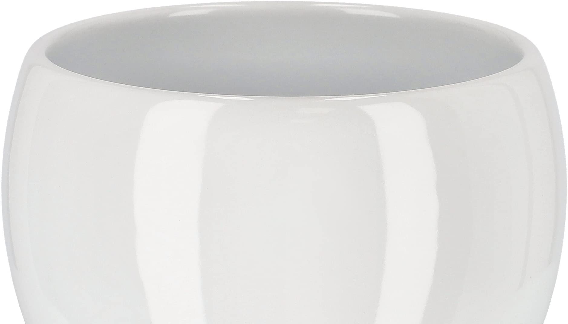 Pot de Fleurs en Céramique - Diamètre : 13 cm - Pour Fleurs et Plantes Blanc - KOTARBAU - 6