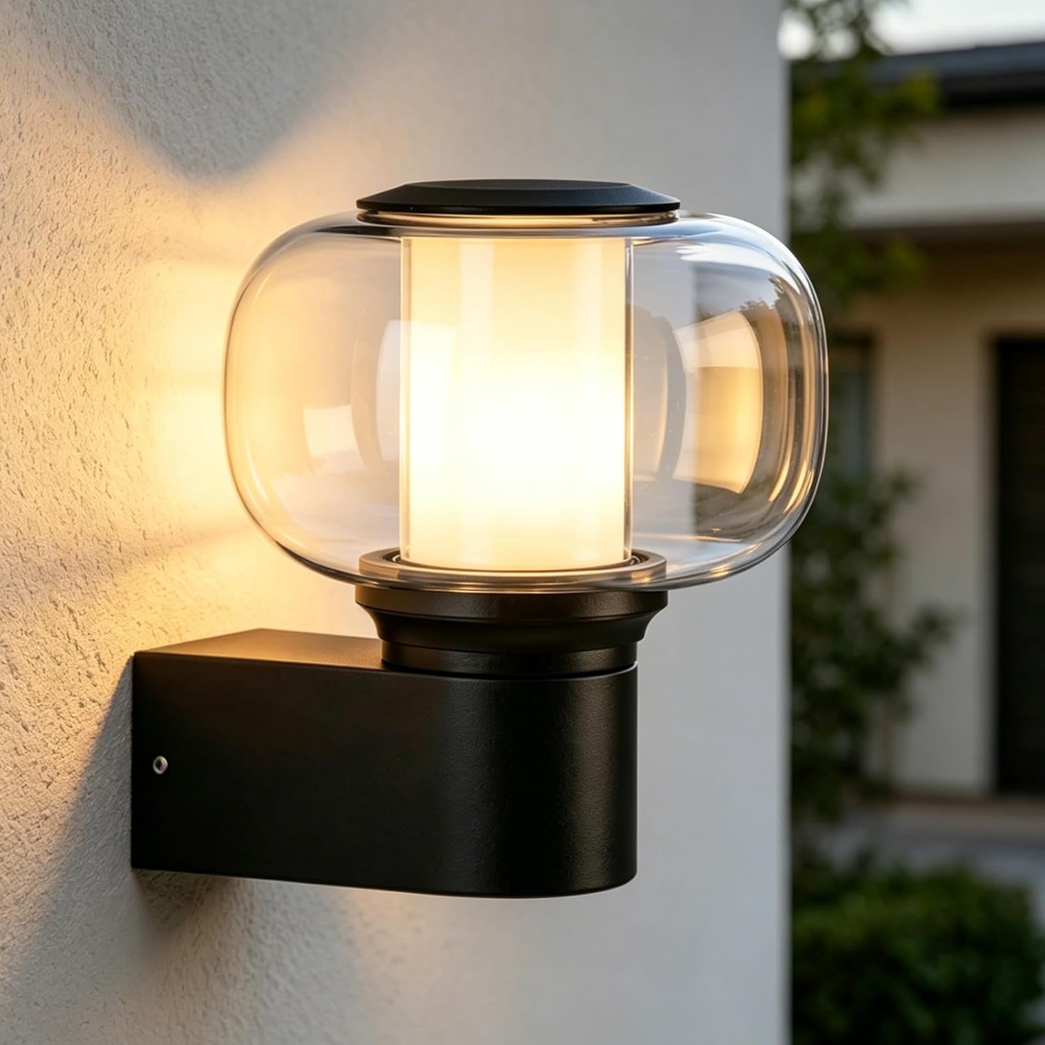 NETTLIFE Aplic de exterior IP65 rotund E27 Max 40W, Iluminat pentru Fațadă, Balcon, Terasă, Grădină, Iluminat Exterior (Fără Bec)
