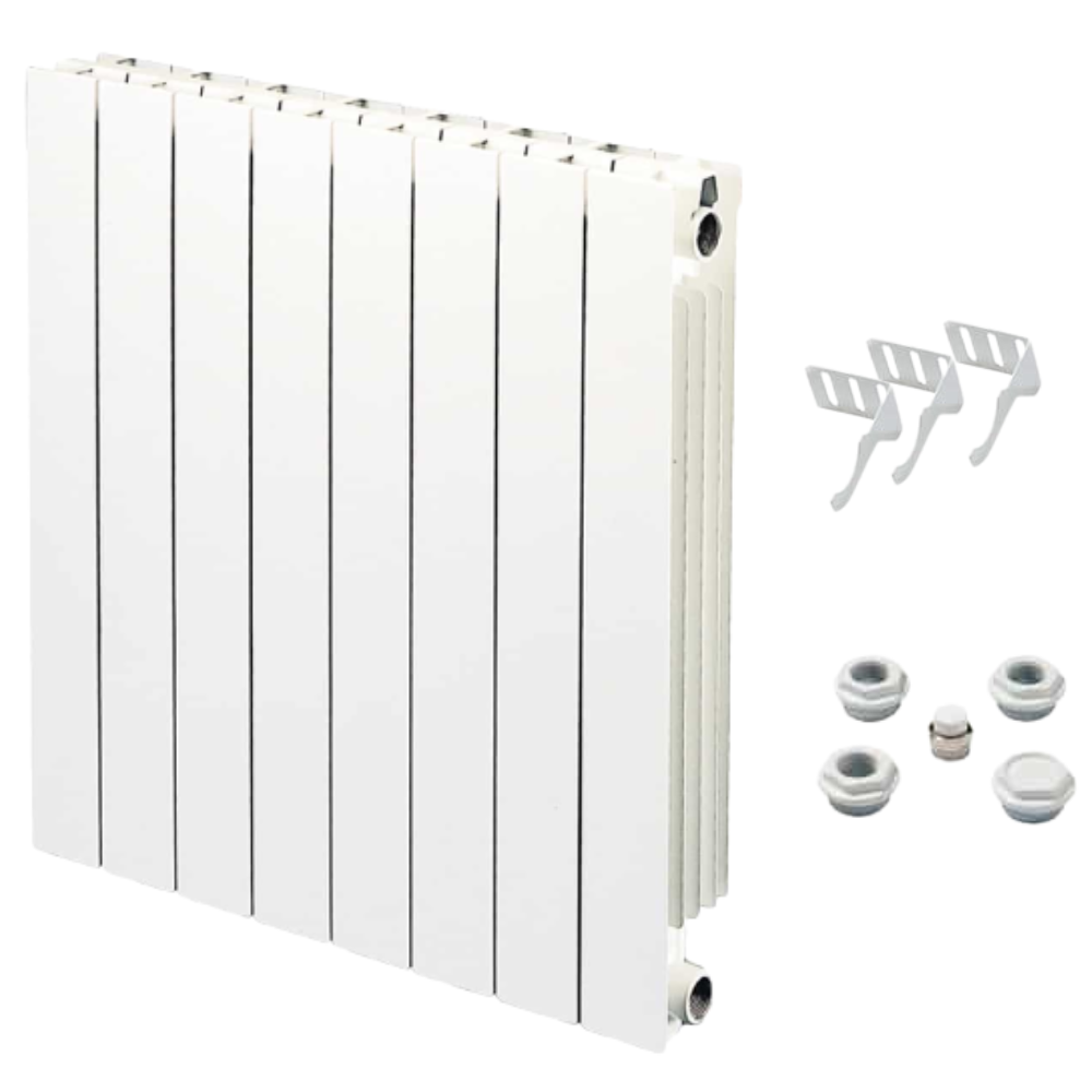 Radiateur aluminium horizontal VIP 500 Hauteur 590 Puissance : 125 ...