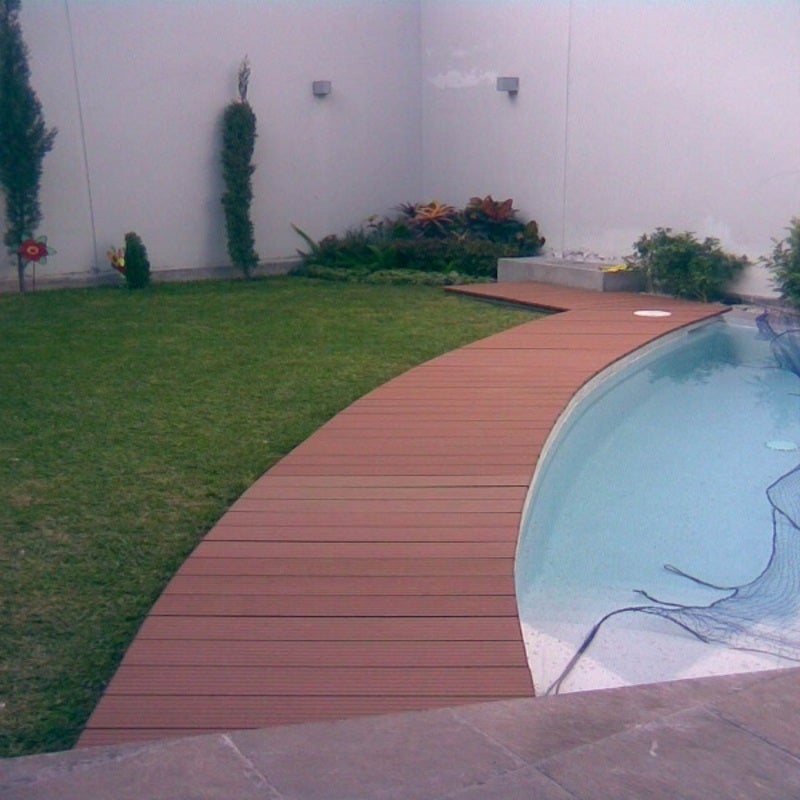 Deck Compósito Alveolar Dual 25x140x2400mm - Castanho Avermelhado - 2
