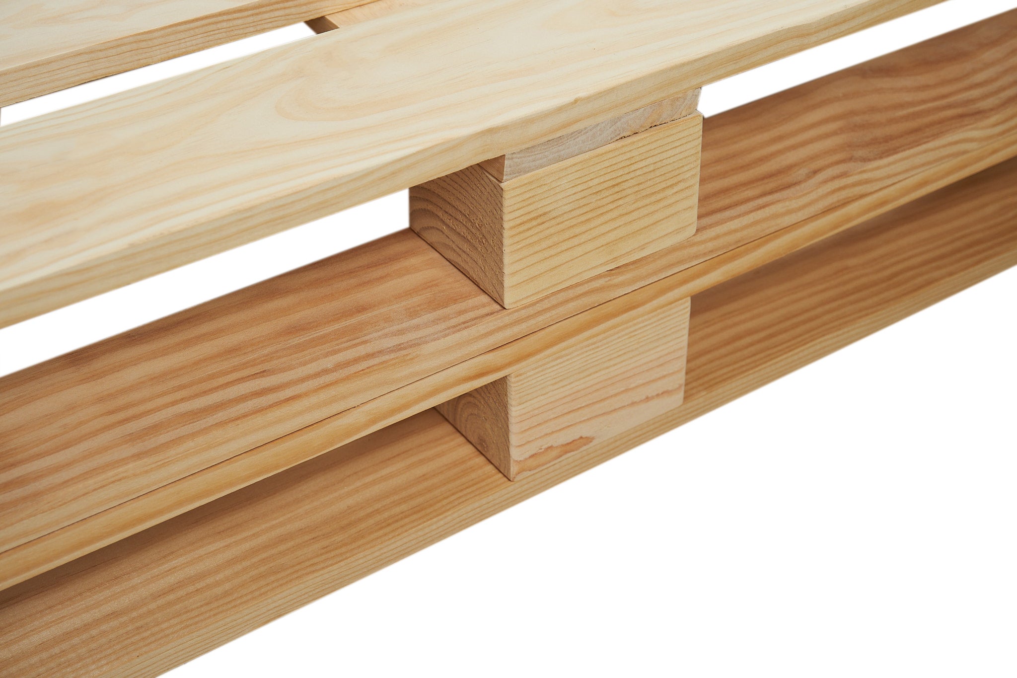 Canapé en palettes poncées et brossées – intérieur/extérieur - pour patio - 60 x 60 cm, finition écru - 3