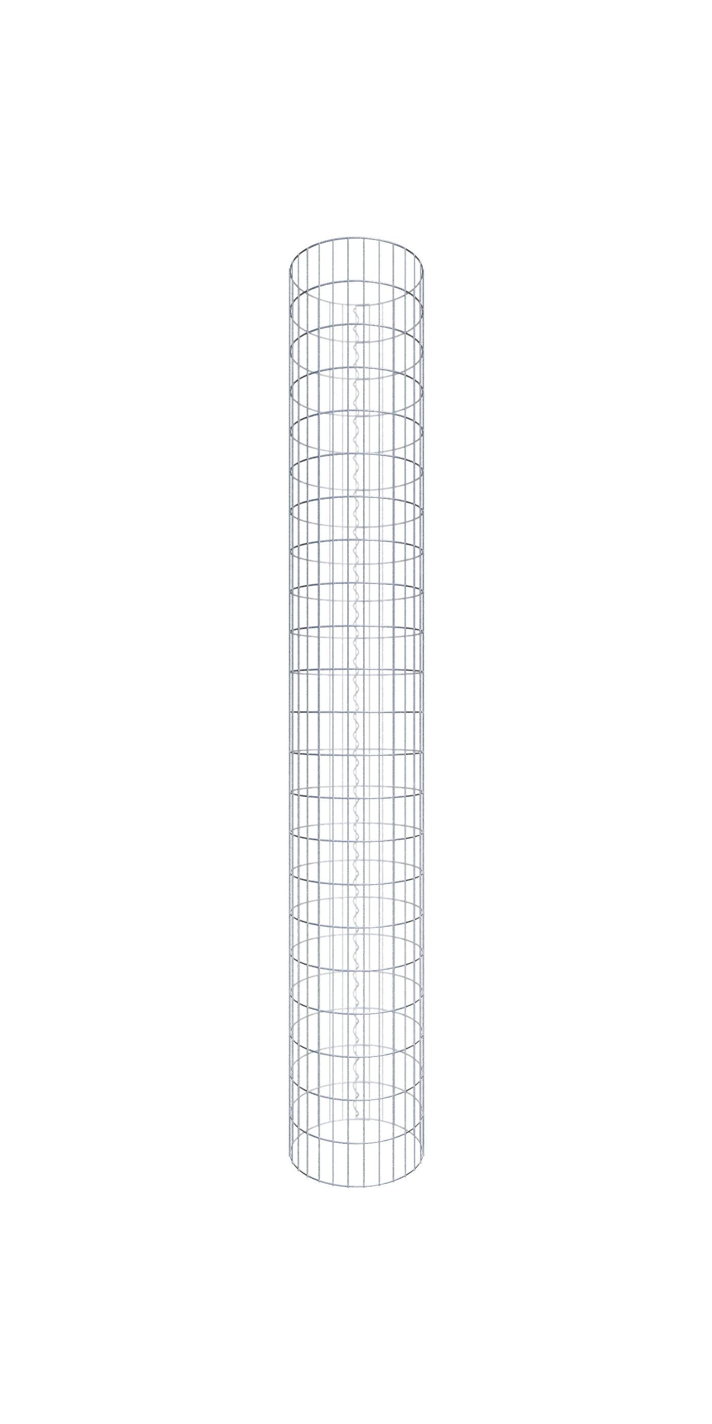 Kolumna gabionowa o średnicy 47 cm, okrągła MW 5 x 10 cm - Wysokość: 2,20 m