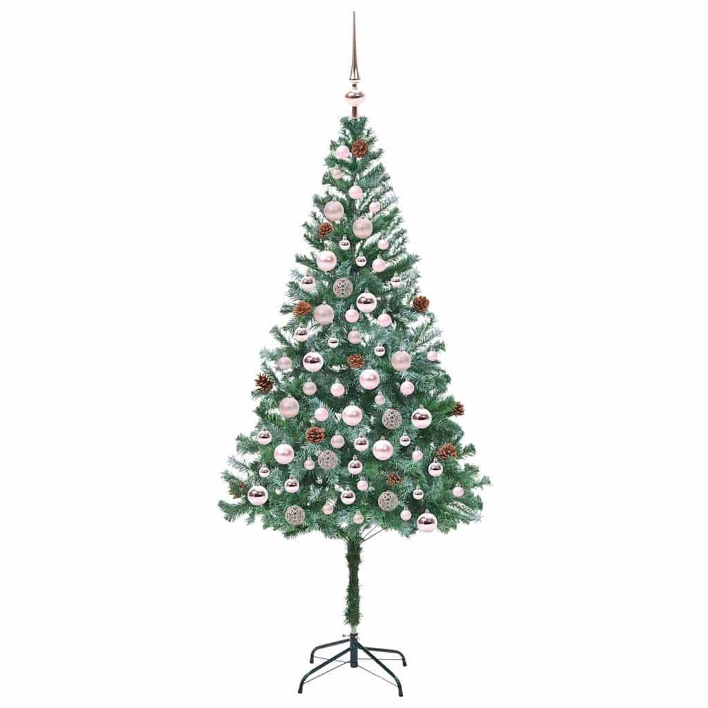 Sapin de Noël | Arbre de Noël artificiel avec 300 LED Vert 180 cm PVC et Acier - 4