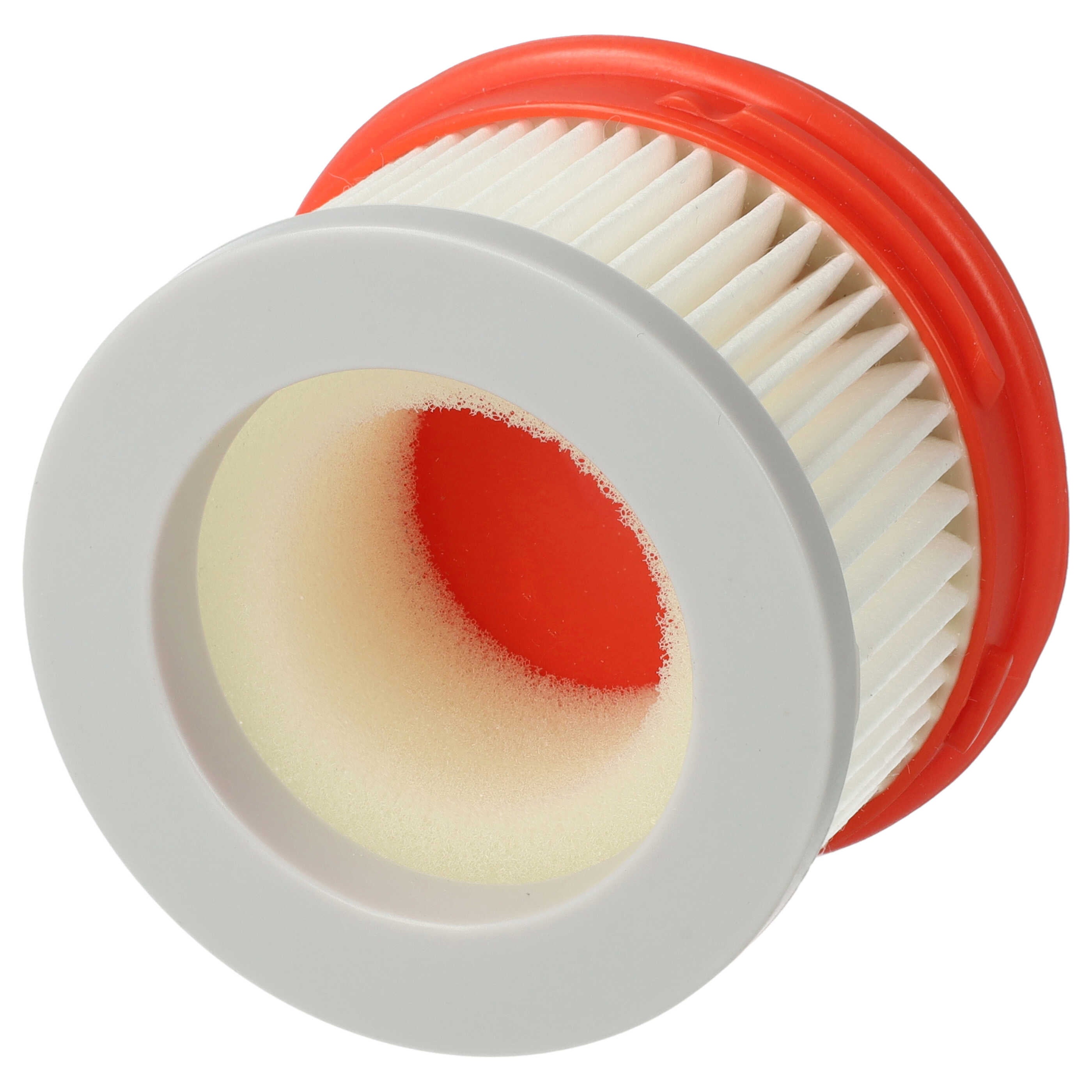 vhbw Set de 2x filtres d'aspirateur compatible avec Dreame V10, V9, V9B, V9P, V11, XR aspirateur à batterie - Filtre principal avec mousse intérieure - 7