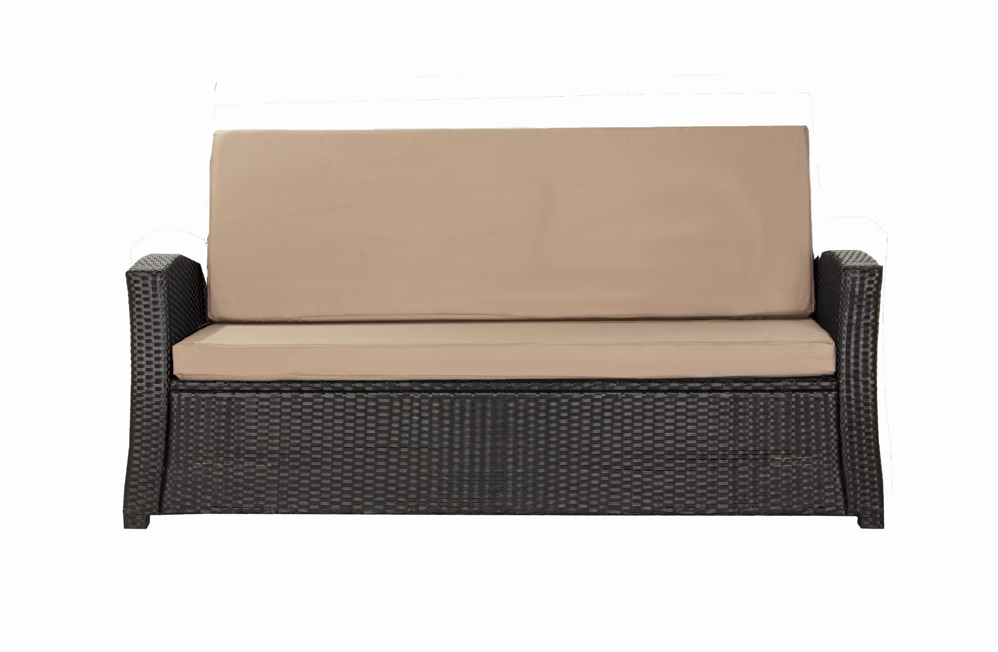 Cojines para sofá de exterior beige cojines para sofá cojines para banco de jardín de 3 plazas 160x60x50cm cojines para muebles de poliratán-slim