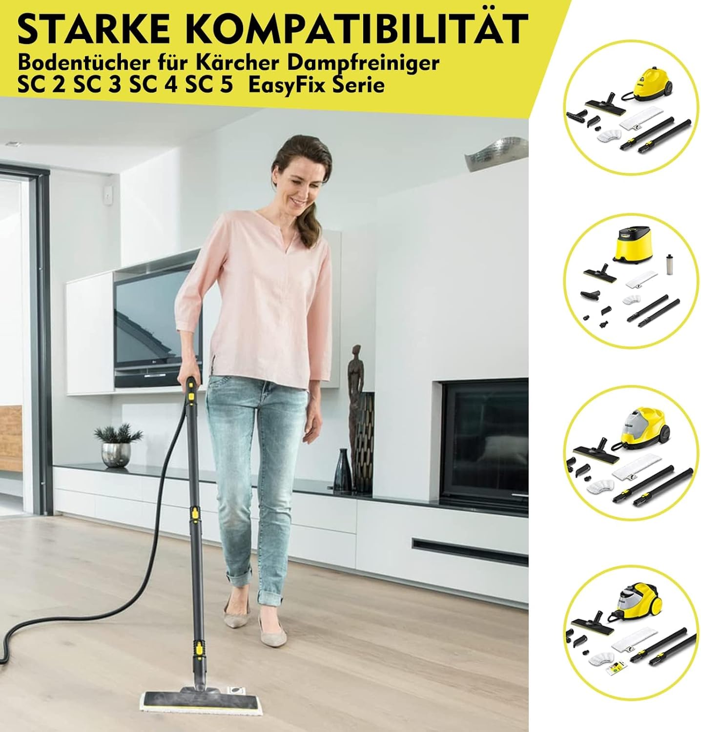 Zestaw akcesoriów do parownicy kompatybilny z parownicami Kärcher EasyFix SC 2, SC 3, SC 4, SC 5 - 2