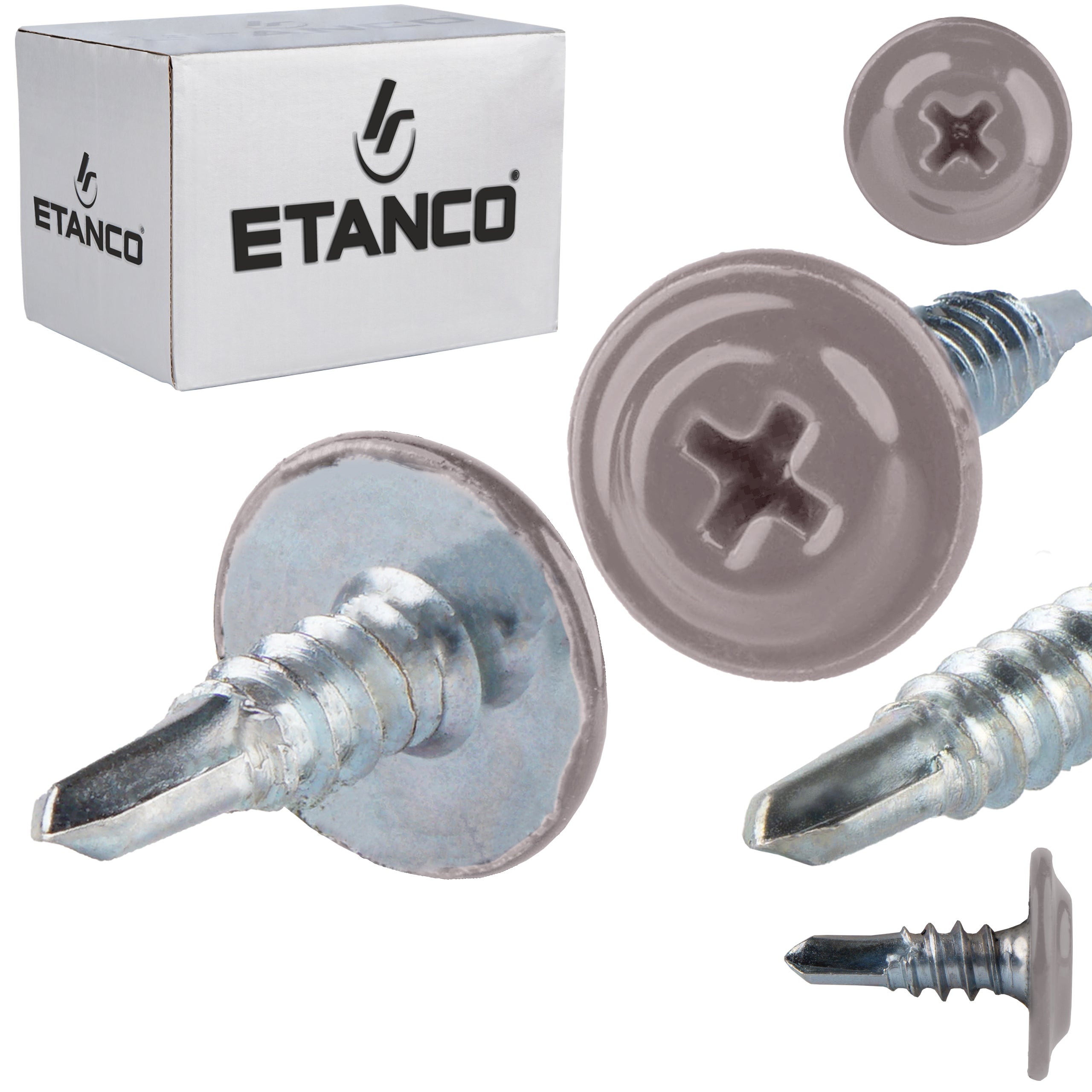 Wkręty podkładkowe Etanco GM-B 4,2x13 mm samowiercące RAL 9007 250szt