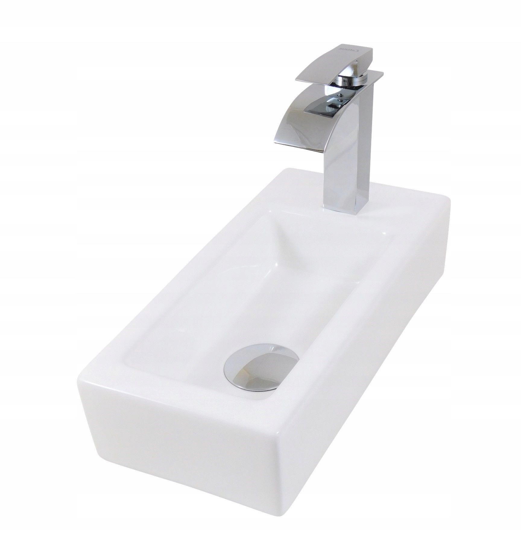 Umywalka nablatowa Estiva NAJRA Lewa biała 36,5x18,5x9 cm