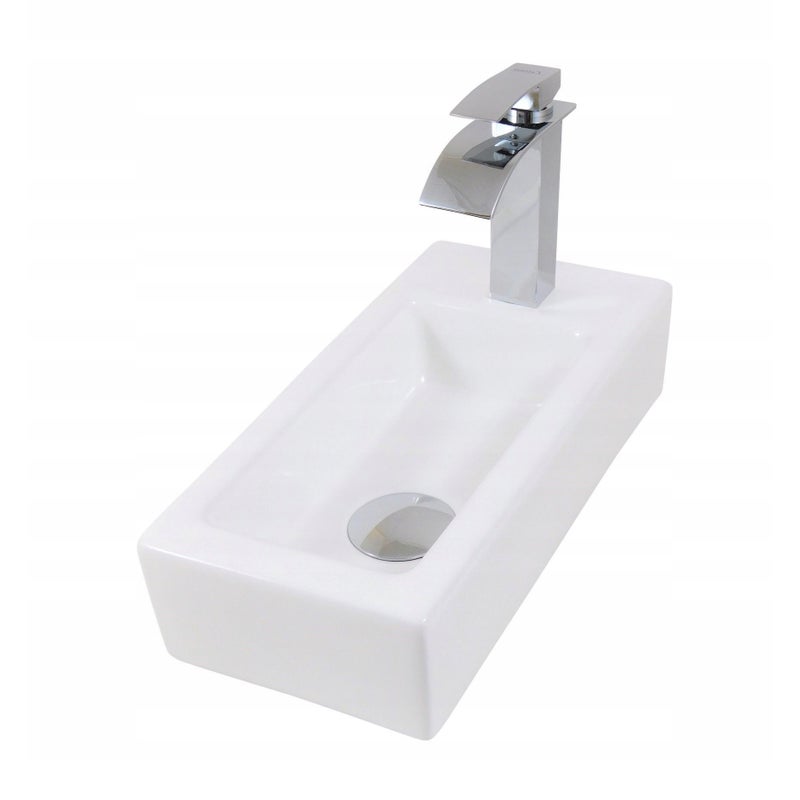 Umywalka nablatowa Estiva NAJRA Lewa biała 36,5x18,5x9 cm