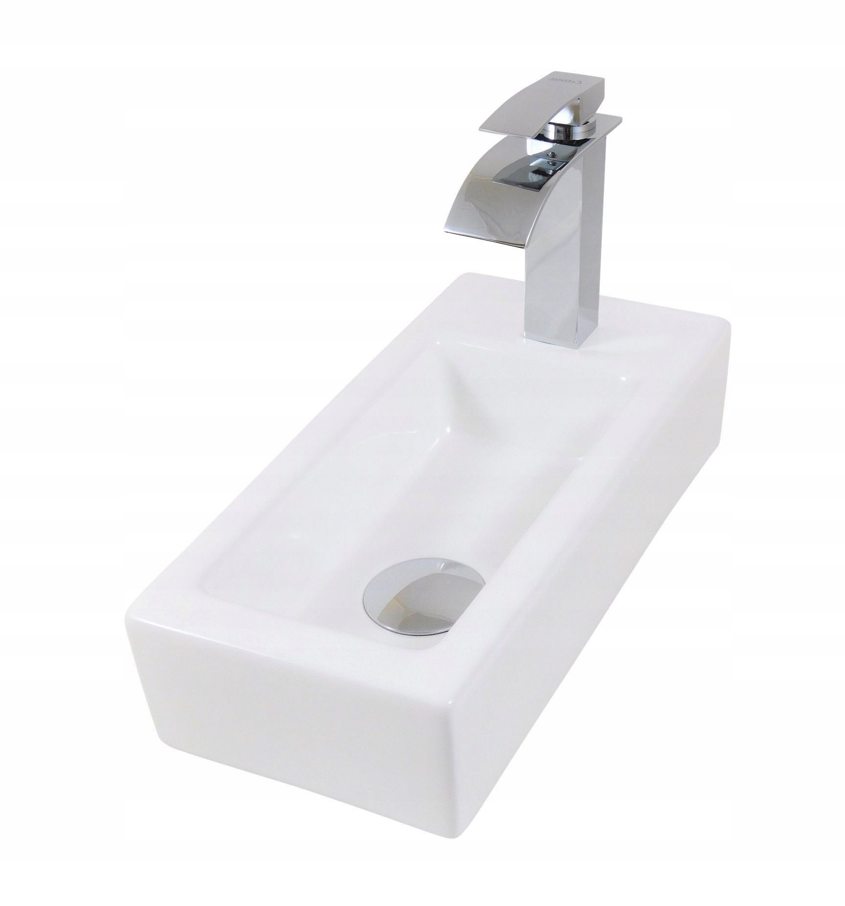 Umywalka nablatowa Estiva NAJRA Lewa biała 36,5x18,5x9 cm