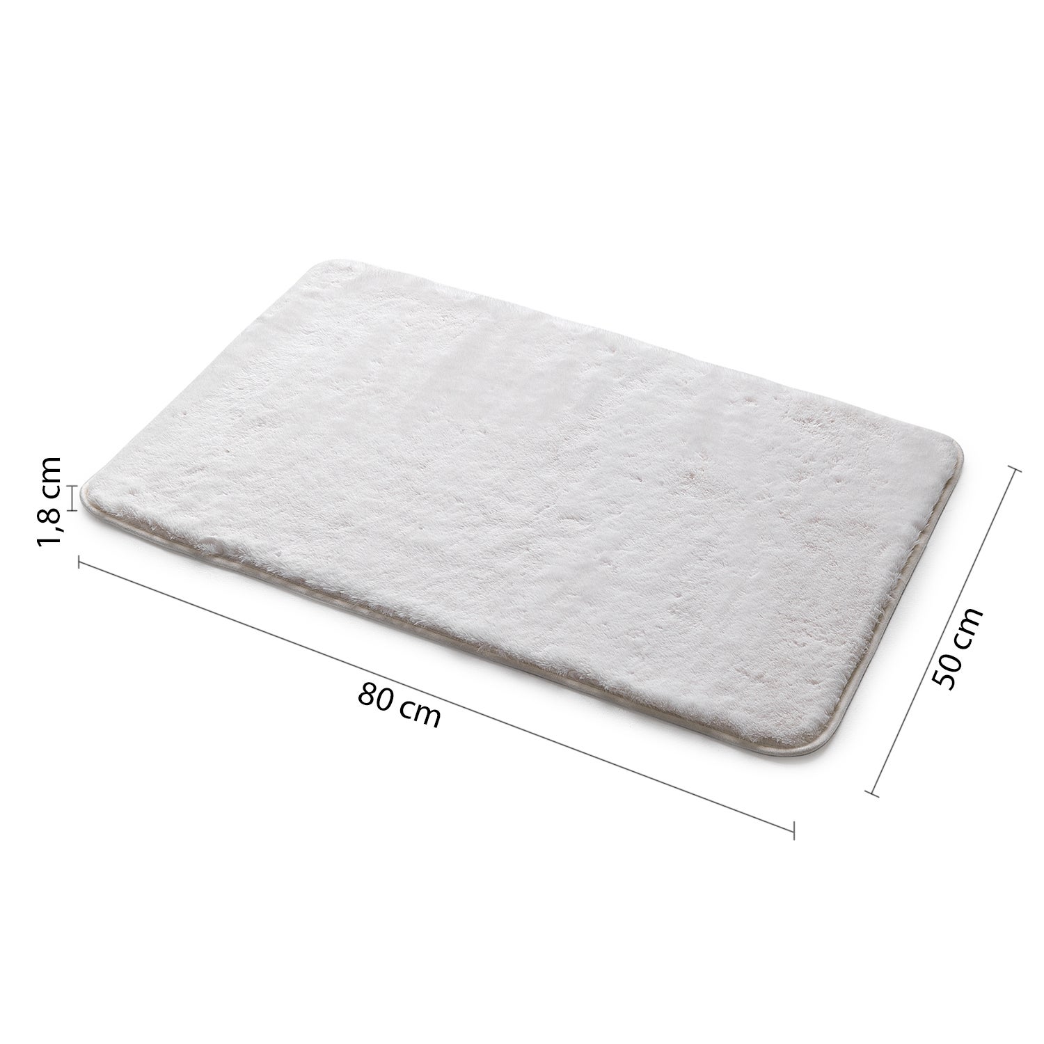 Sapho Accessoires de salle de bains Gedy - Tapis de salle de bains 50 x 80 cm, avec antidérapant, blanc 96FY508002 - 5