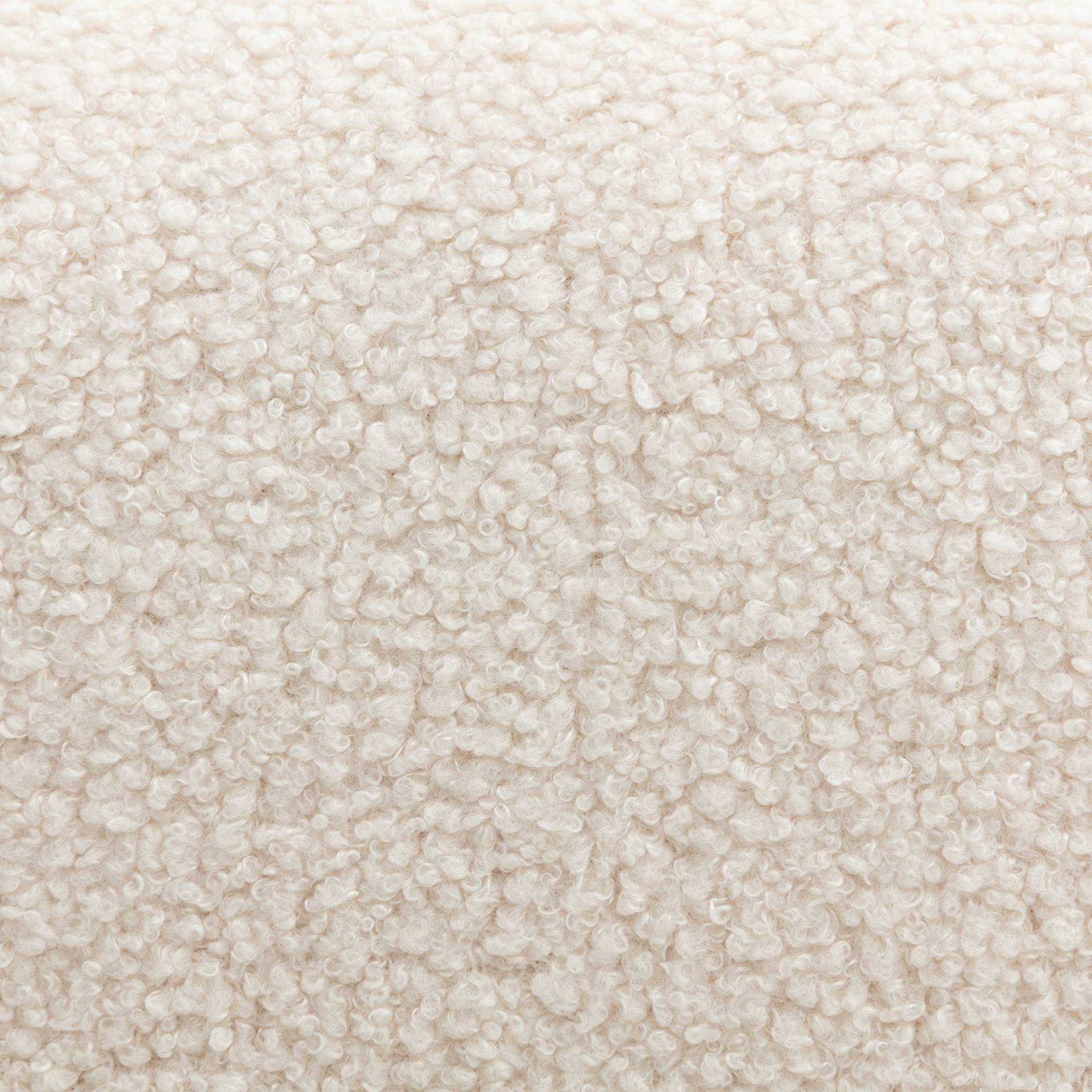 Fauteuil scandinave bois d'hévéa et bouclette crème ANTOINE ANTOINE - 7