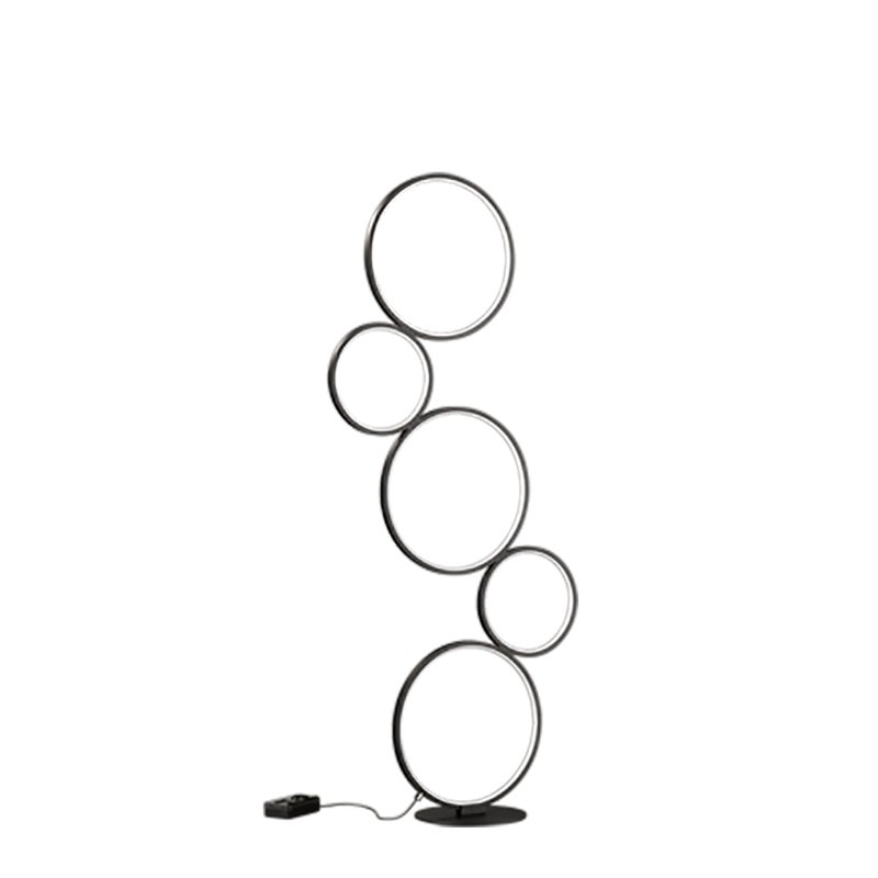 Lampa podłogowa stojąca Rondo czarna LED 36W 3000K 3200lm wym: 115 x 47 x 20 cm metal Trio