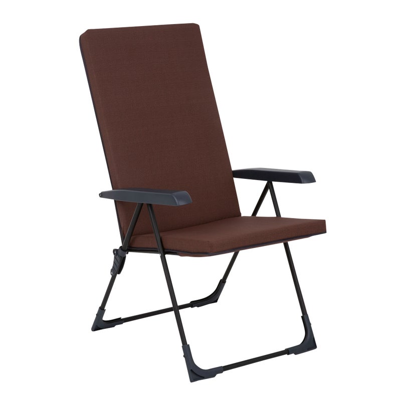 Fotel ogrodowy składany z regulacją oparcia ciemnobrązowy Barletta Black Edition PATIO