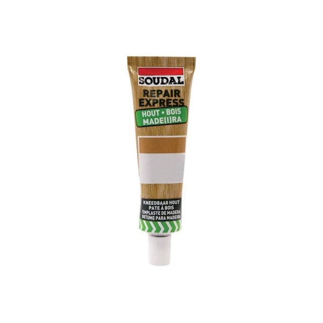Repair express bois - Pâte de réparation du bois à séchage rapide - Soudal - 50 ml Chêne clair