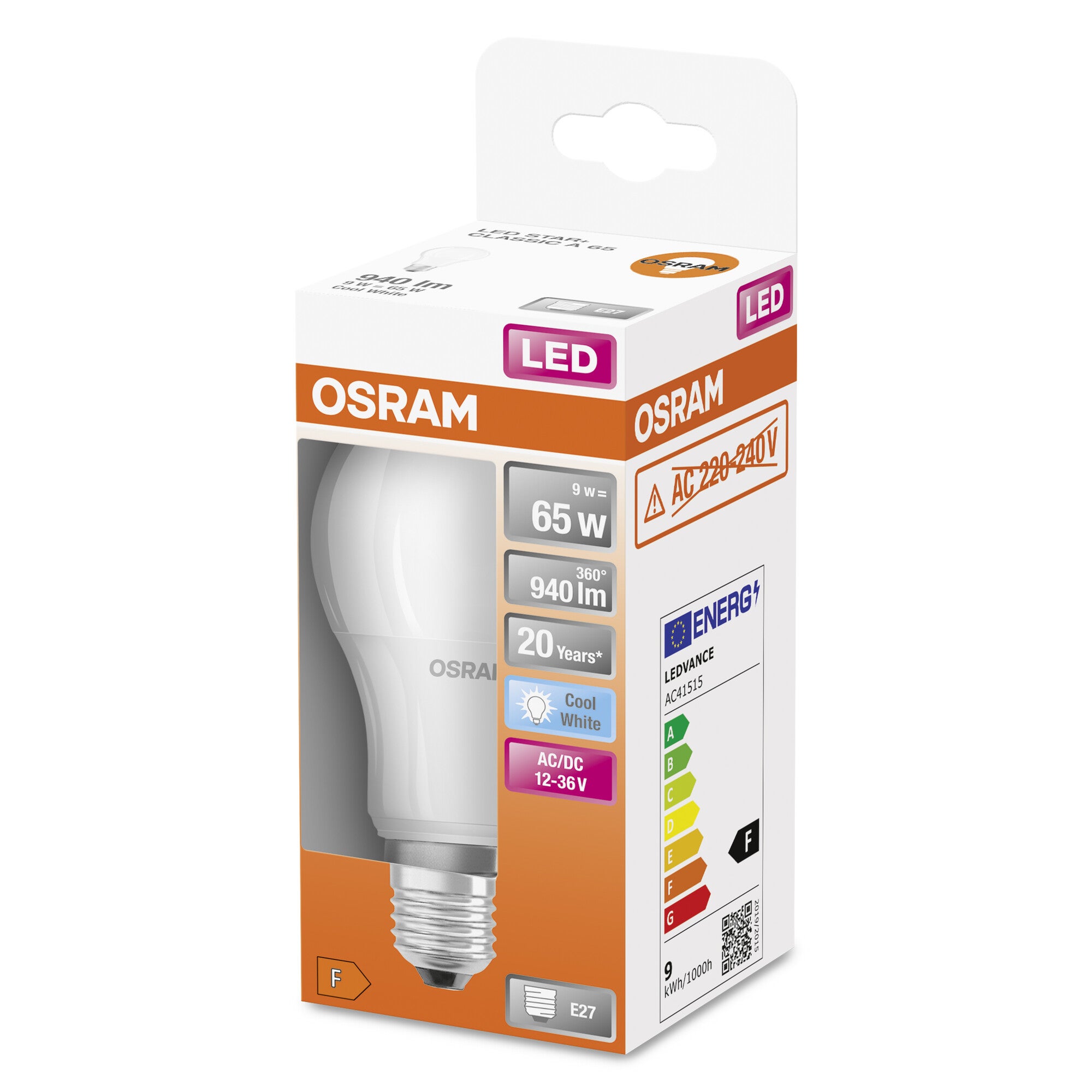 OSRAM Star+ lampe LED à basse tension, E27-base, optique mate ,Blanc froid (4000K), 940 Lumen, Remplacement de la traditionnelle 65W-Ampoules 1-Pack - 3