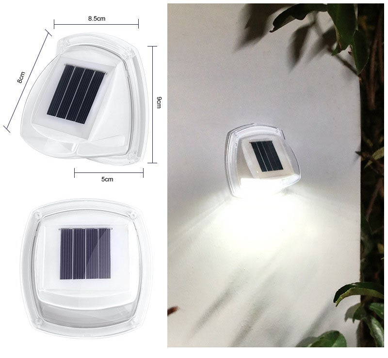 Lot De 8 Lampes Solaires De Terrasse - LED étanches Pour Escaliers, Clôture, Jardin - Blanc Chaud
