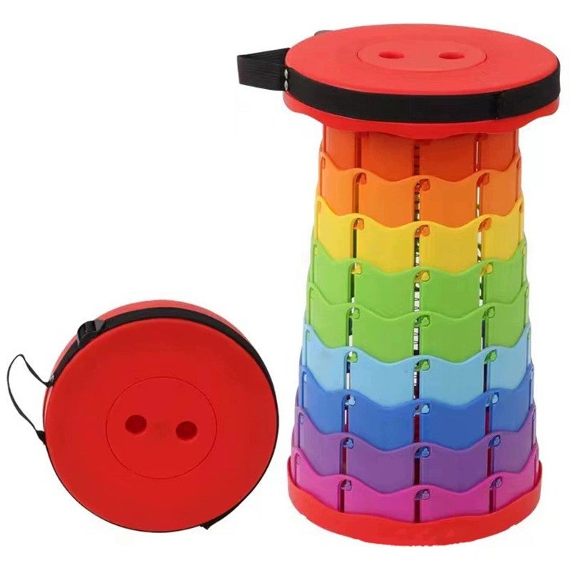 Scaun telescopic pliabil pentru camping si pescuit Flippy, multicolor