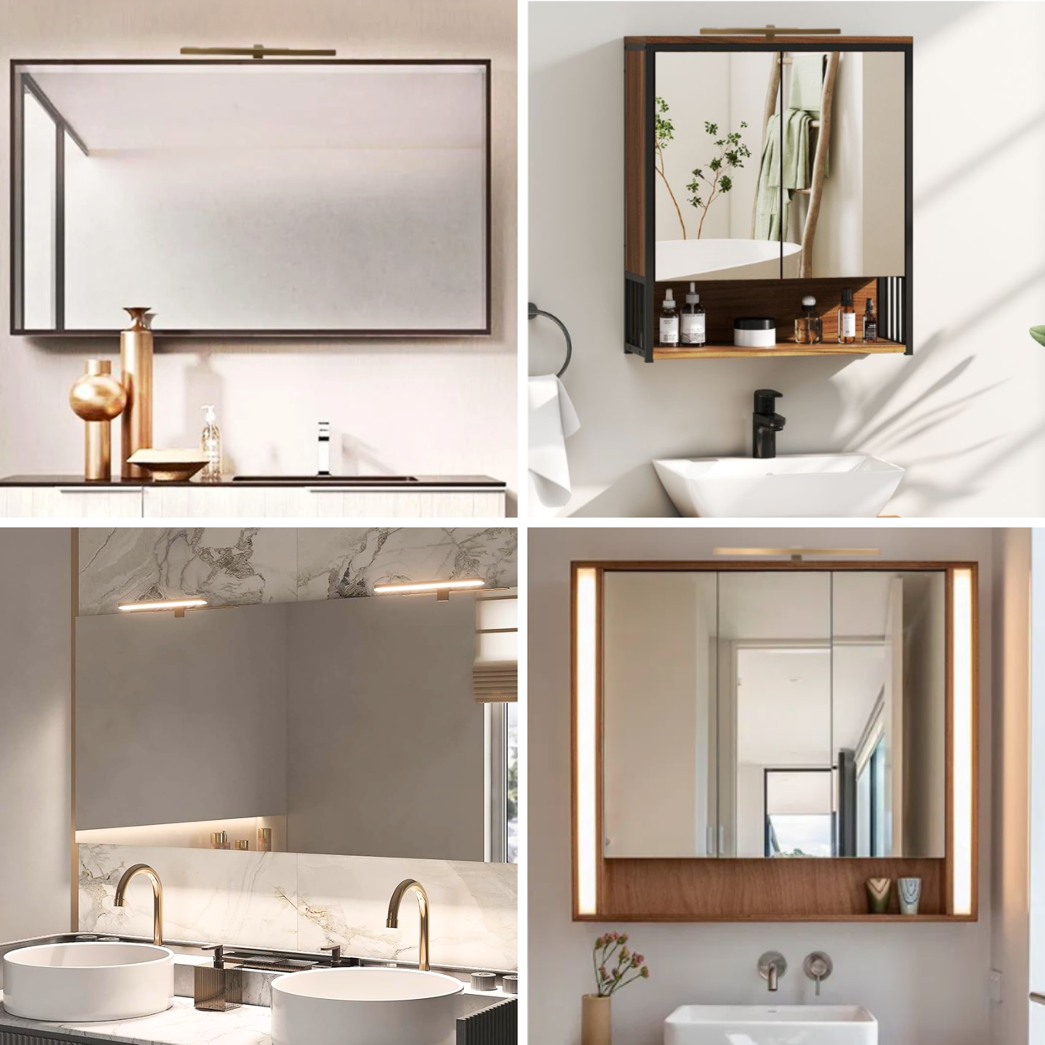 Applique LED 30 cm Pour Miroir de Salle de Bain – Lampe IP44 Étanche, Lumière Neutre Uniforme 4000K – Couleur: Golden Bronze - 6