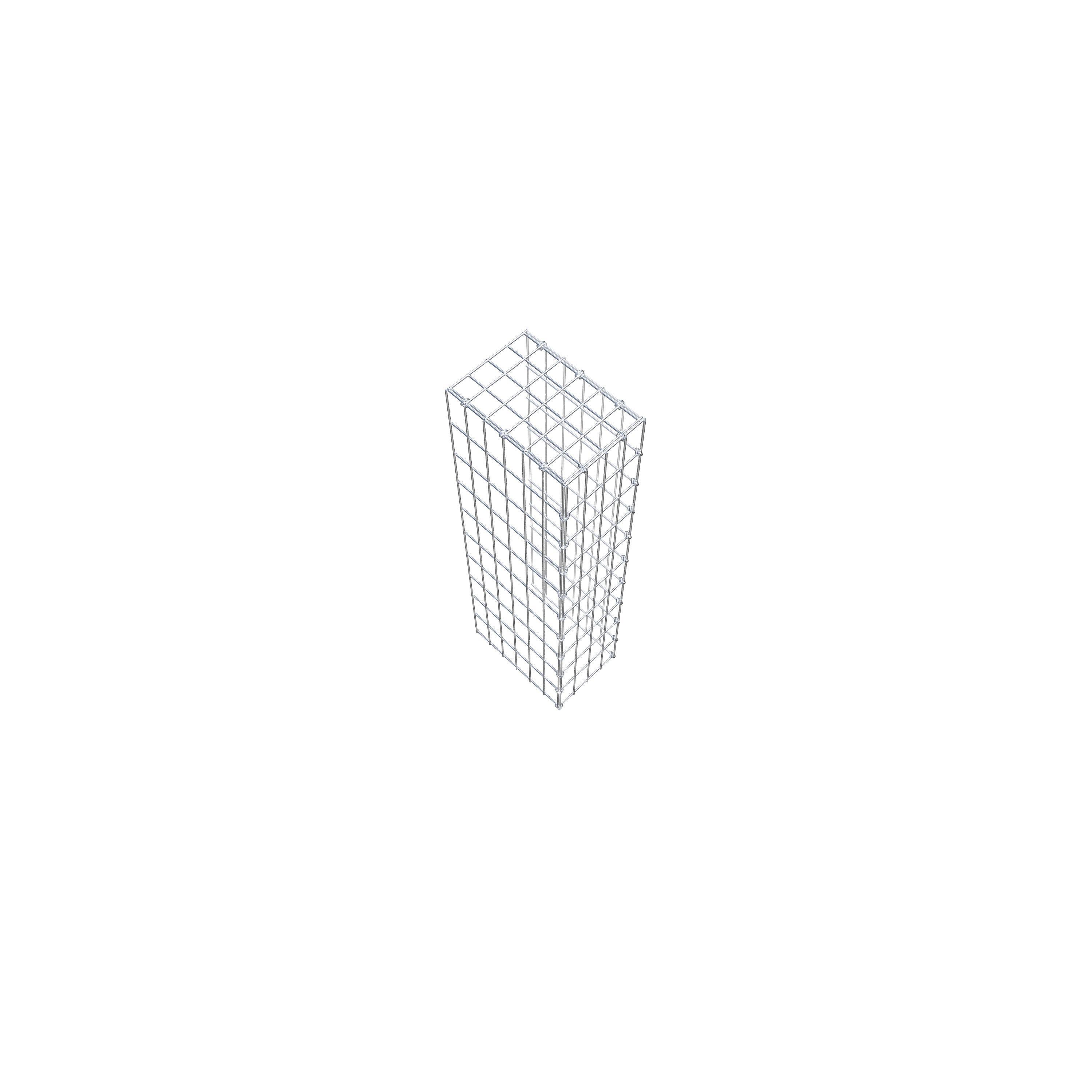 Gavión para ampliar y apilar, 100x30x20cm (LxHxP), malla 5 x 10cm, sin rejilla frontal ni inferior - 4