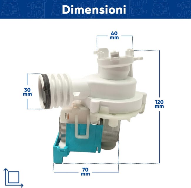 Pompa Scarico Acqua Originale Per Lavastoviglie Hotpoint Ariston Indesit - Foto 11