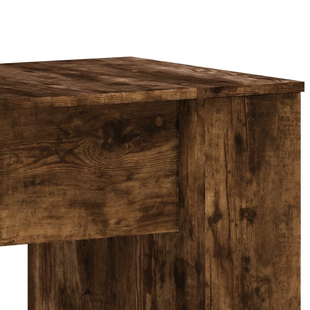 Bureau，Table de travail，Table d'étude chêne fumé 140x50x75 cm bois d'ingénierie CFW185858 - 7