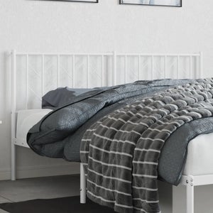 Tête De Lit Métal Blanc 160 Cm VidaXL - Design Classique, Installation Murale, Pour Lit Double
