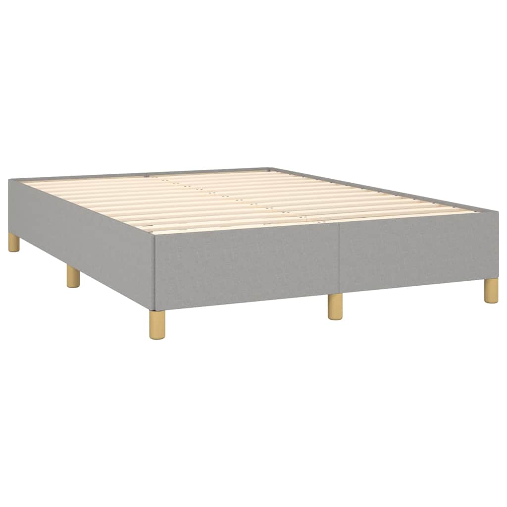 Cadre de lit sans matelas, en tissu, gris clair, pour la chambre, 140 × 200 cm - 4