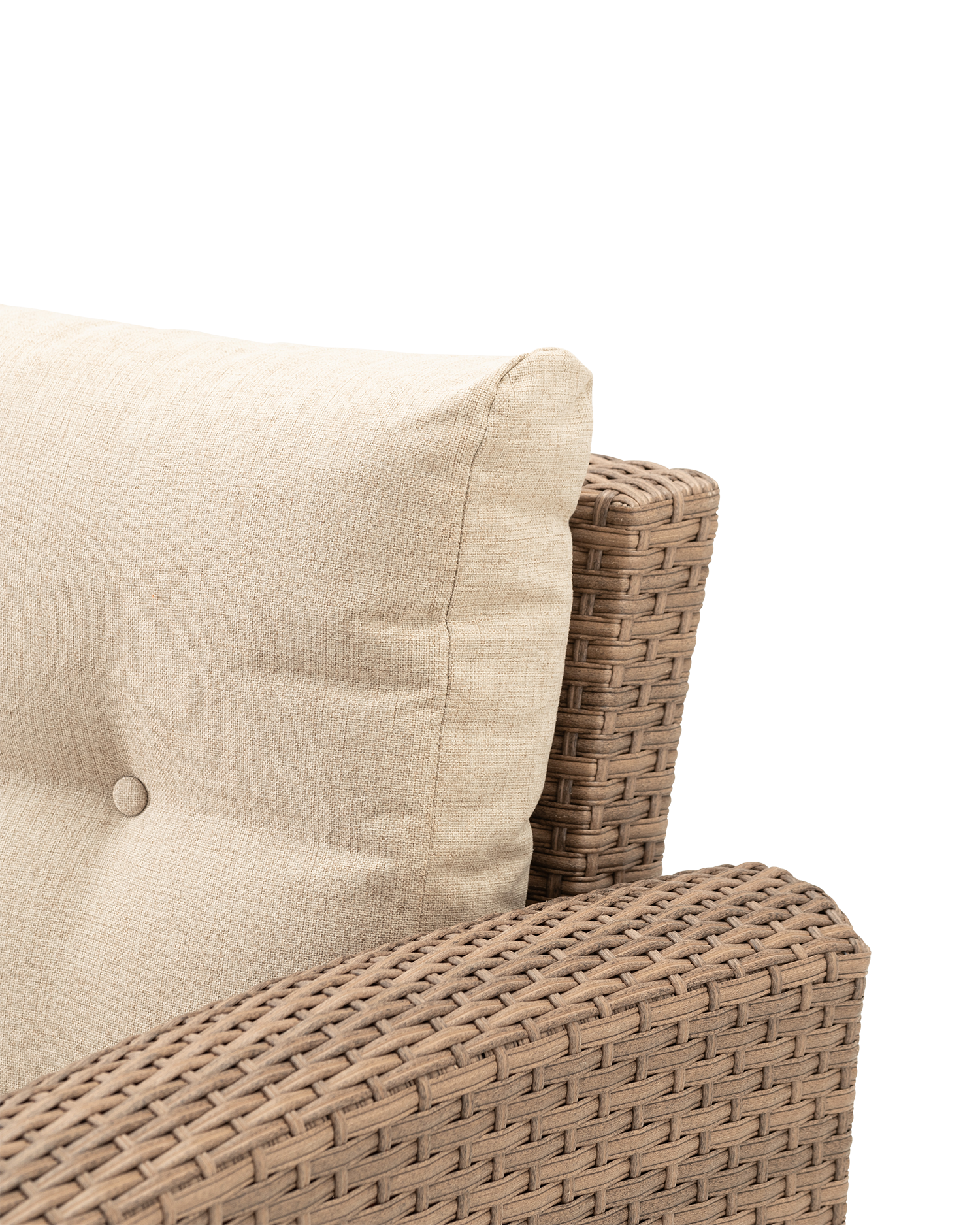 Poltrona in alluminio e rattan sintetico con cuscini - Bolonia - 7