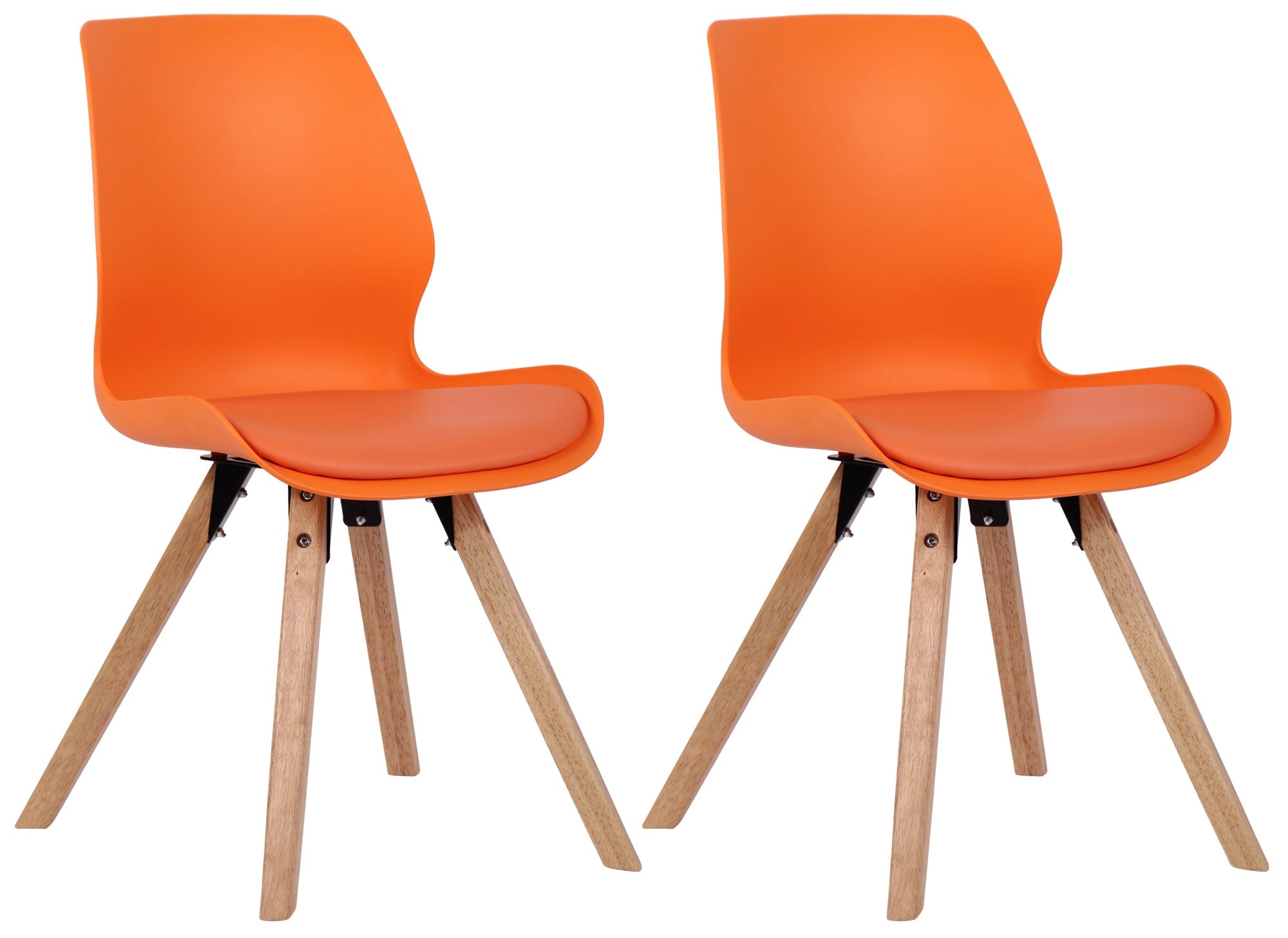 Lot de 2 chaises de salle à manger Luna Orange|Plastique | Leroy Merlin