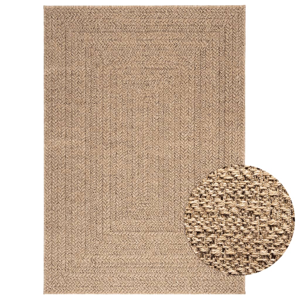 Alfombra con aspecto de yute interior y exterior 140x200 cm