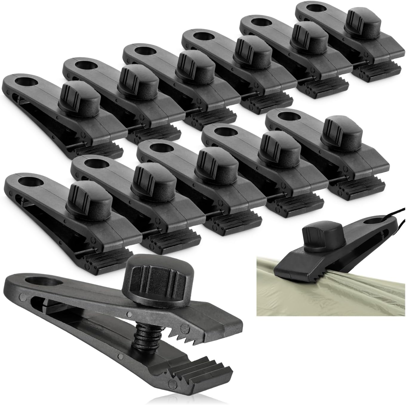 Lot de 10 pinces de verrouillage robustes en plastique