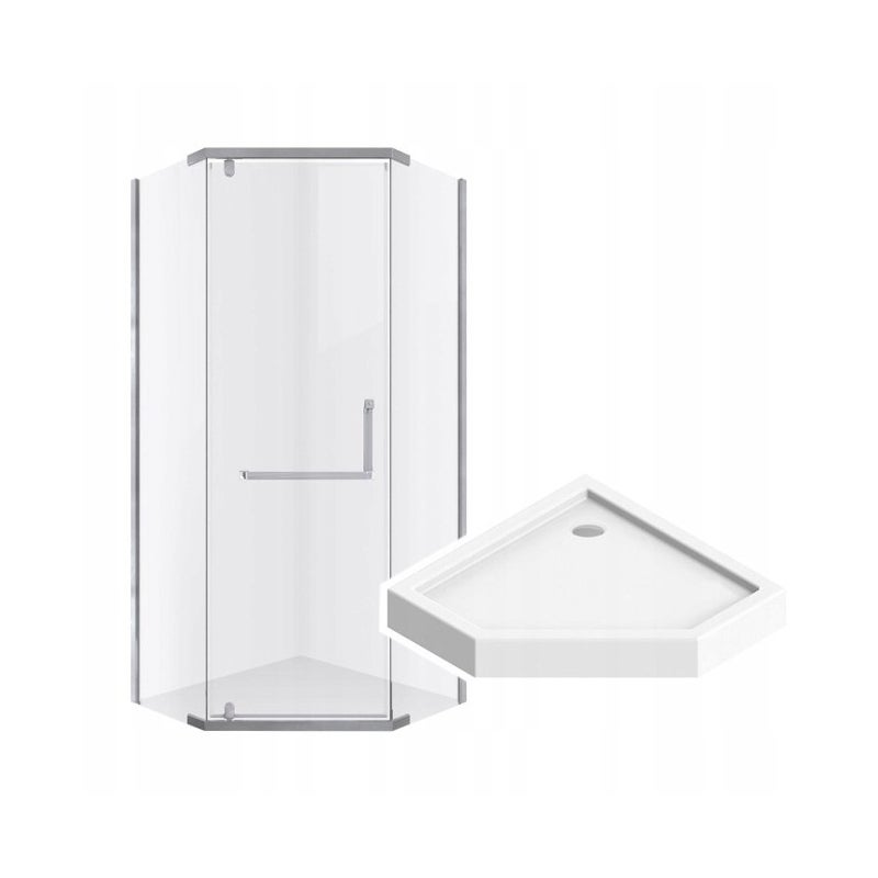 Kabina prysznicowa Durasan DIAMOND 80x80 chrom z brodzikiem zestaw