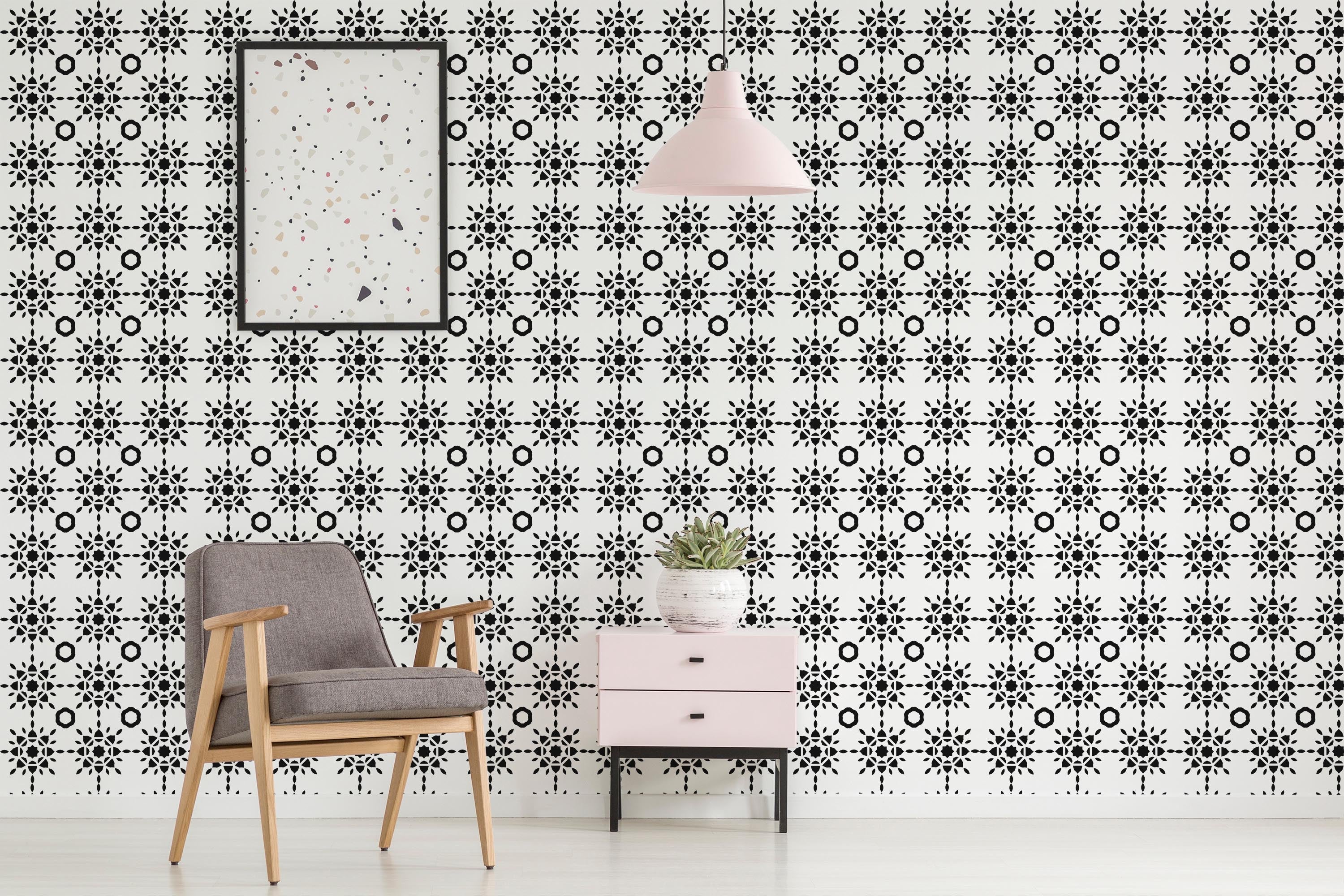 Modern Star Pattern Wallpaper | Leroy Merlin