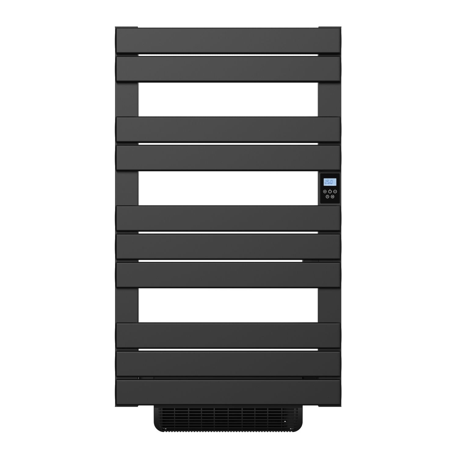 Bestherm HANAE czarny elektryczny podgrzewacz ręczników z wentylatorem, 500 + 1000 W, wys. 108,4 x szer. 60 cm