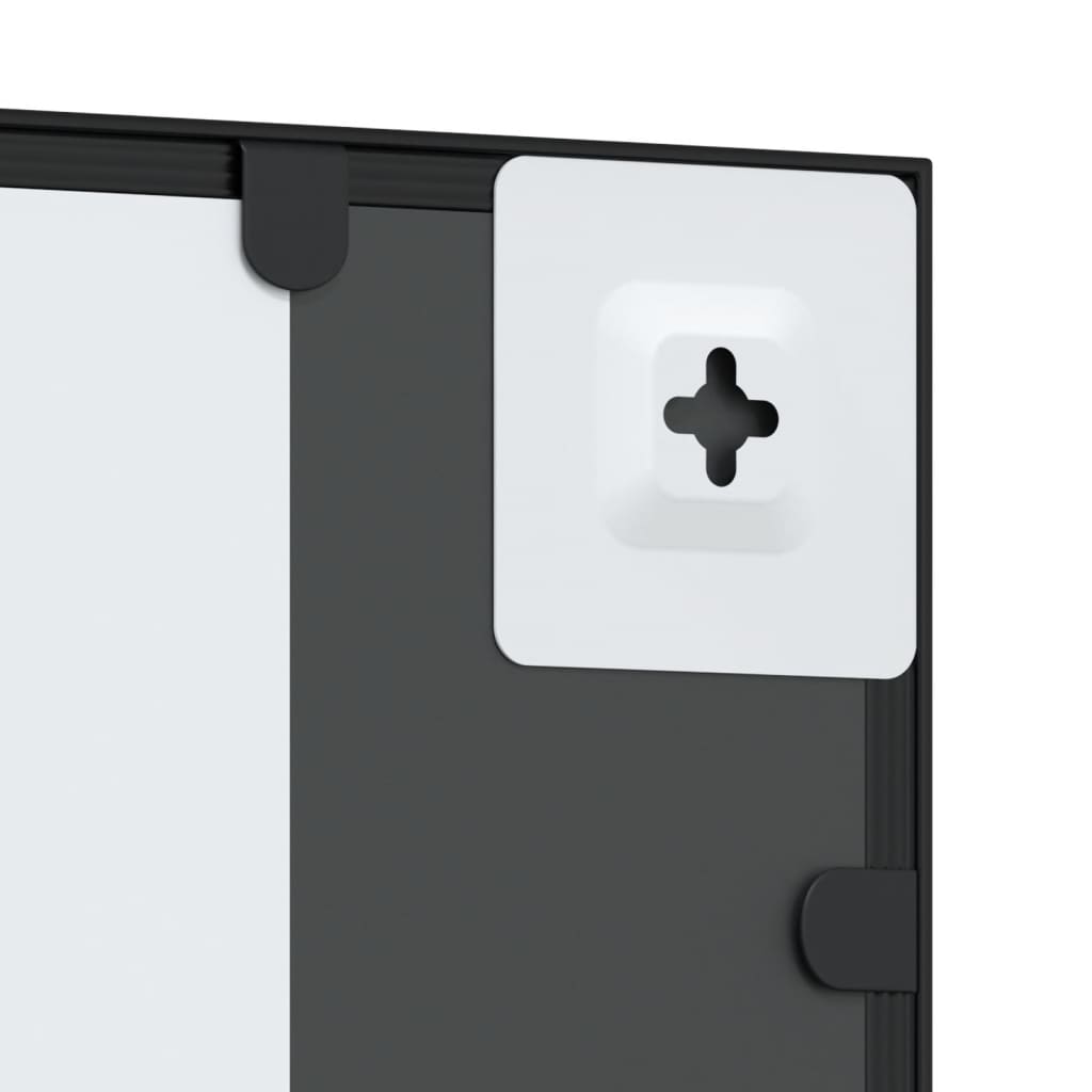 Miroir mural，Miroir Entrée Maison Salle de Bain，Décoration Miroir noir 50x100 cm rectangulaire fer484390 - 6