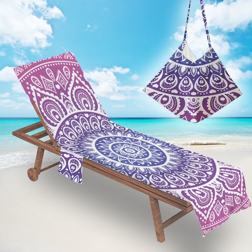 Serviette Plage pour Chaise Longue Bain de Soleil, Drap Plage èponge